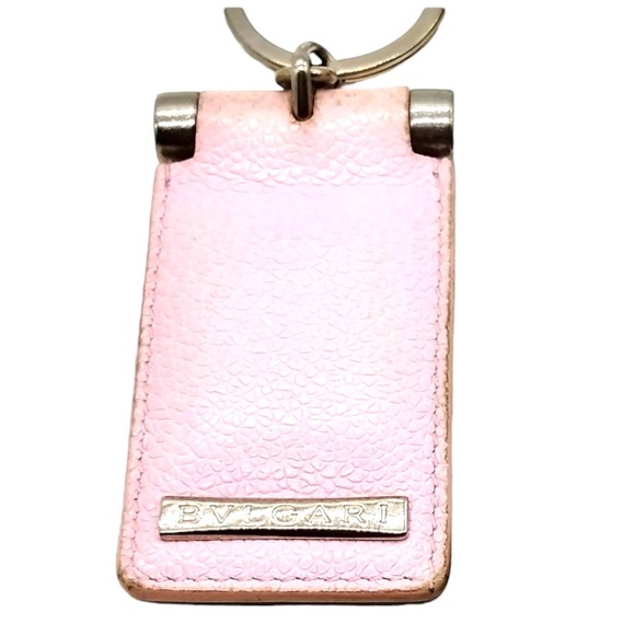 Pink BVLGARI key ring rectangle BULGARi - Picture 2 of 3